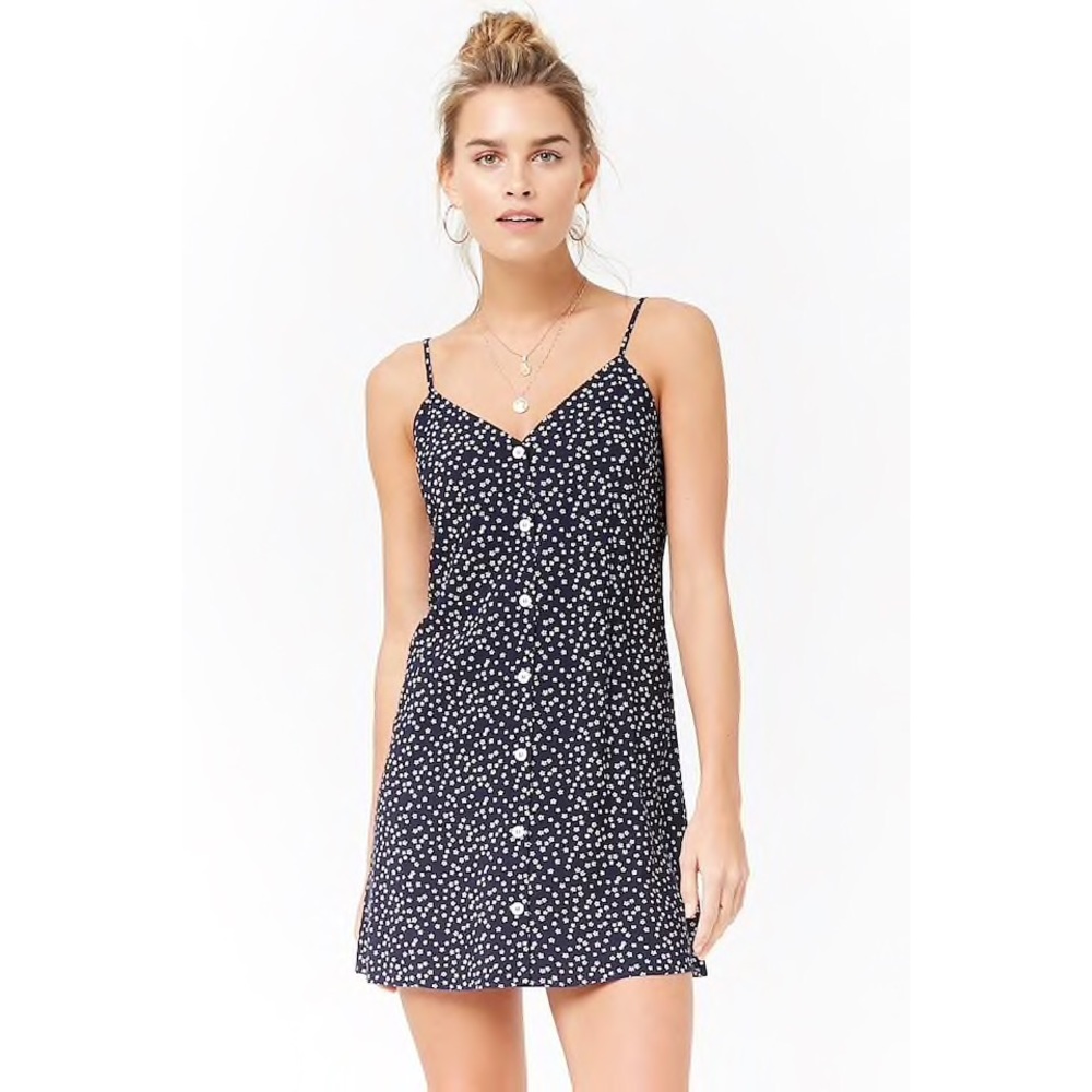 F21 Blue Floral Dress